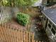 Fenced backyard with lush greenery, offering a private outdoor space at 131 Carriage House Trl, Garner, NC 27529