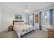 Cozy bedroom with large windows and stylish decor at 208 Gentlewoods Dr, Cary, NC 27518