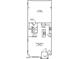 First floor plan featuring a garage, kitchen, living room, porch, and half bath at 231 Frosted Iris Lane Ln # 174, Garner, NC 27529