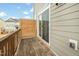 Cozy balcony with wooden rails and a view of the building's exterior at 2959 Sunflower Rd, Apex, NC 27502