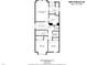 A detailed floor plan showing the layout of the bedrooms, bathrooms, laundry, closets, and hall of the home at 2959 Sunflower Rd, Apex, NC 27502