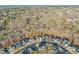 Stunning aerial view of a wooded community featuring well-maintained homes on a curved street at 304 Ashley Woods Ct, Clayton, NC 27527