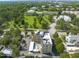 Aerial view of the property showcasing its landscaped grounds and surrounding neighborhood at 312 N Buchanan Blvd # 302, Durham, NC 27701