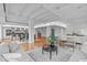 An open-concept living space with hardwood floors, modern furniture, and natural light at 312 N Buchanan Blvd # 302, Durham, NC 27701