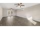 Spacious living room with hardwood floors, recessed lighting, and double doors to the backyard at 3639 Nc Highway 39, Selma, NC 27576