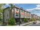 Street view of modern townhomes, highlighting architectural design and curb appeal at 777 Willard St, Durham, NC 27701