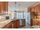 Well-equipped kitchen with granite counters, stainless steel appliances and wood cabinets at 10 Georgetown Woods Dr, Youngsville, NC 27596