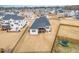 Aerial view of the backyard, patio, and fenced yard of a modern new construction home at 1101 Bessie Ct, Wake Forest, NC 27587