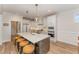 Beautiful kitchen with a large center island, stainless steel appliances, and ample counter space at 1101 Bessie Ct, Wake Forest, NC 27587