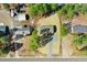 Aerial view of a single-Gathering home with a long driveway and a spacious, well-maintained yard surrounded by lush trees at 112 Mckoy Town Rd, Cameron, NC 28326