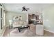 Spacious, open-concept living area blending seating, dining, and kitchen spaces for modern living at 113 Callowhill Ln, Durham, NC 27713