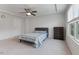 Bedroom featuring natural light, carpet, and a ceiling fan at 1430 Rosepine Dr, Cary, NC 27519
