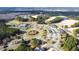 Aerial shot of the community with clubhouse, pool and surrounding green space at 162 Lookout Rdg # 677, Pittsboro, NC 27312