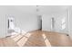 Bright living room with hardwood floors and glass door to back porch at 162 Lookout Rdg # 677, Pittsboro, NC 27312