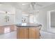 Kitchen with wood island and seating at 186 Sunrise Dr, Sanford, NC 27332