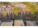 Aerial view of the neighborhood showcasing the rooftops of three homes at 2117 Mckenzie Ridge Lane Ln, Apex, NC 27502