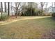 Spacious backyard surrounded by mature trees perfect for outdoor activities at 2213 Oakhurst Trl, Hillsborough, NC 27278
