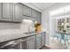 Kitchen with granite countertops, stainless steel appliances, and view to dining area at 2820 Bedfordshire Ct, Raleigh, NC 27604