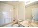 Practical bathroom with tub and shower, vanity, and toilet, all in a functional, clean design at 4120 Standing Rock Way, Raleigh, NC 27604
