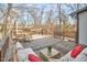 Backyard deck with outdoor seating on a sunny day at 723 Holloway St, Durham, NC 27701