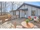 Backyard deck with outdoor seating on a sunny day at 723 Holloway St, Durham, NC 27701
