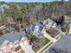 Overhead view of a suburban home showcases its location, roof, landscaping, and access to the surrounding neighborhood at 803 Landuff Ct, Cary, NC 27519