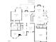 Detailed floor plan highlighting kitchen, living room, bedrooms and more at 803 Landuff Ct, Cary, NC 27519