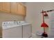 A conveniently located laundry room includes a full-sized washer and dryer at 100 Watkins Farm Rd, Rolesville, NC 27571