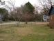 Fenced backyard with views of trees and neighborhood at 110 N 8Th St, Erwin, NC 28339