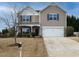 Charming two-story home with a well-manicured lawn and attached two-car garage at 1113 Crendall Way, Wake Forest, NC 27587