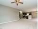 Open-concept living room flowing into the kitchen, great for entertaining at 1113 Crendall Way, Wake Forest, NC 27587