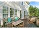 Inviting outdoor deck with comfortable seating and exterior access to the home at 1154 Smith Creek Way, Wake Forest, NC 27587