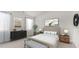 Comfortable bedroom featuring a neutral color palette and contemporary decor at 160 Scenic Rock Dr, Youngsville, NC 27596