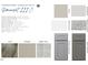 Selection of interior design materials including cabinet colors, countertop choices, and flooring samples at 1985 Meadowview Dr, Graham, NC 27253