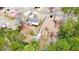 Overhead shot of the house showing the layout of the buildings on the lot at 2104 Live Oak Dr, Sanford, NC 27330