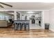 Open kitchen with granite counters, stainless appliances and barstool seating at 2104 Live Oak Dr, Sanford, NC 27330