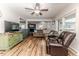 Inviting living room with wood flooring and a comfortable seating arrangement at 2104 Live Oak Dr, Sanford, NC 27330