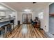 Spacious open floor plan with dining area, workout equipment, and kitchen view at 2104 Live Oak Dr, Sanford, NC 27330