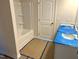Bathroom with a bathtub and shower, double vanity, and neutral finishes at 316 Olivia Crossing Ct # 11, Four Oaks, NC 27524