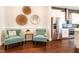 Cozy Breakfast nook features a view of the gourmet kitchen with stainless steel appliances and white cabinetry at 322 Clementine Dr, Cary, NC 27519