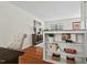Open-concept dining area with hardwood floors and a view into the living room at 3622 Colchester St # 13, Durham, NC 27707