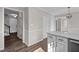 Spacious kitchen featuring modern finishes with a view into adjacent rooms at 4319 White Cliff Ln, Durham, NC 27712