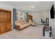 Spacious living room area with comfortable seating and large windows for great natural light at 501 Historic Dr, Hillsborough, NC 27278