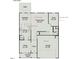 First-floor layout featuring a kitchen, breakfast area, Gathering room, dining room, foyer, and garage at 508 Olivia Crossing Ct # 17, Four Oaks, NC 27524