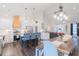 Dining space with an open concept view into the living room at 5171 S River Rd, Lillington, NC 27546