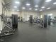 Brightly lit gym with a variety of weight machines and treadmills for a complete workout at 612 Jasmine St, Wendell, NC 27591