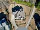 Aerial view of a home featuring a large fenced in yard with play set at 809 Rockhouse Ct, Cary, NC 27519