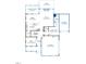 Detailed floor plan showing layout of the first floor, including kitchen, living areas, and guest suite at 842 Magnolia Acres Ln, Fuquay Varina, NC 27526