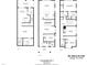 Floorplan depicts layouts of a three-story home with room dimensions at 857 Athens Dr # 102, Raleigh, NC 27606