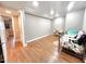 Large bedroom with hardwood floors and room for relaxing and studying at 98102 Drummond, Chapel Hill, NC 27517